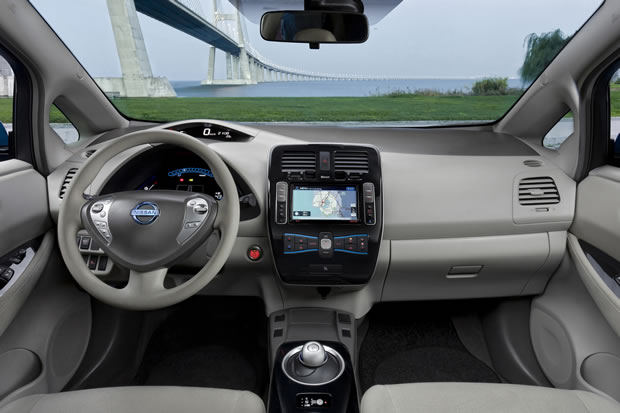 L'interieur de la Nissan LEAF