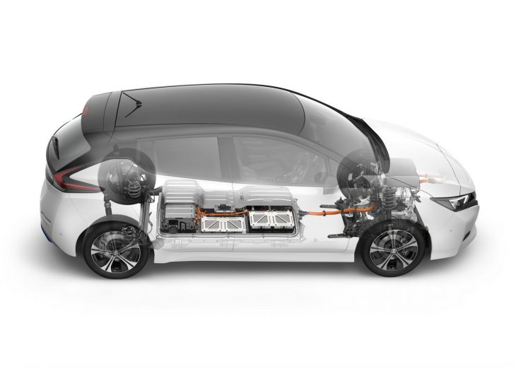 Les deux batteries disponibles sur la Leaf : 40 kWh et 62 kWh